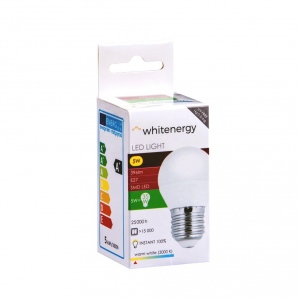 Whitenergy bec LED | E27 | 10 SMD3528 | 5W | alb cald | sfera G45 x10