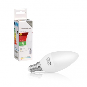 Whitenergy bec LED | 8xSMD2835| C37 | E14 | 7W | 230V |alb cald| laptos x10