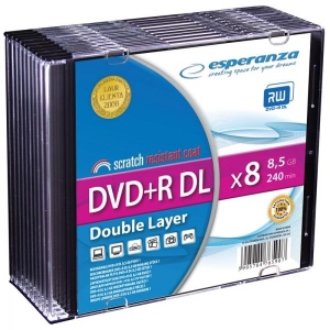 DVD+R Double Layer ESPERANZA [ Slim 10 | 8,5 GB | 8x ]