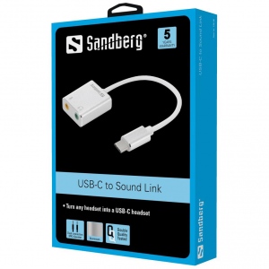 Sandberg adaptor USB-C to Sound Link