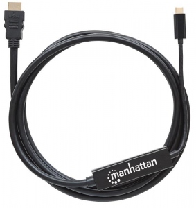 Manhattan Monitor cable adapter USB-C to HDMI 4K M/M black 2m