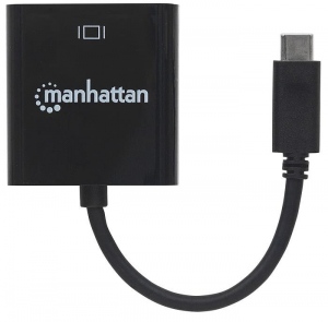 Manhattan USB-C 3.1 to HDMI M/F adapter converter 1080p 4K black