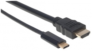 Manhattan Monitor cable adapter USB-C to HDMI 4K M/M black 1m