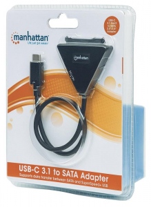 Manhattan SuperSpeed+ USB-C 3.1 Gen2 to SATA 2.5--/3.5-- adapter converter