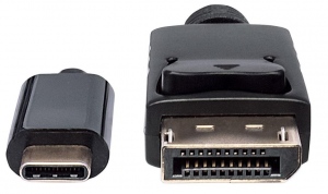 Manhattan Monitor cable adapter USB-C to DisplayPort DP 4K M/M black 1m