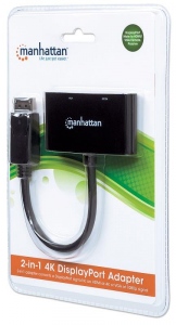 Manhattan DisplayPort DP to HDMI/VGA adapter converter M/F passive black