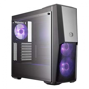 Carcasa COOLER MASTER MasterBox MB500, tempered glass, mid-tower, ATX,  3* 120mm RGB fan (incluse), I/O panel, black 