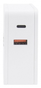 Manhattan Încărcător Power Delivery USB-C 5V-20V - 45W USB-A 5V - 2.4A alb