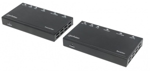 Manhattan HDMI HDBaseT extender by Cat6/6a/7 cable 4K UHD up to 40m with IR PoC
