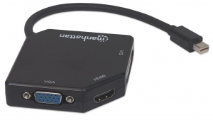 Manhattan Mini DisplayPort miniDP to HDMI/DVI/VGA adapter converter M/F black