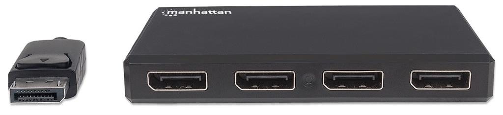 Manhattan 4-port AV DisplayPort splitter 1x4 with MST hub 4K@30Hz