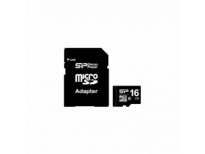 Card De Memorie Silicon Power 16GB Micro SD + Adaptor Clasa 10, Black