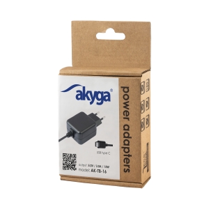  Universal tablet adapter Akyga AK-TB-16 5.0V / 3.0A 15W USB type C 1.0m