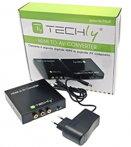 Techly Convertor adaptor HDMI pentru RCA Composite video + audio stereo L/R F/F