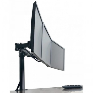 Suport Monitor Techly Braț triplu de birou pentru LED/LCD 13---24-- VESA 3x10 kg reglabil