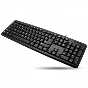 Tastatura Cu Fir Techly Tastatură USB 104 taste, tip US, Neagra