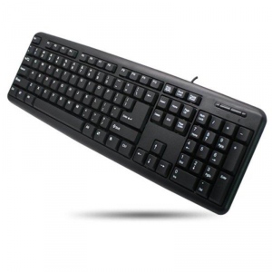 Tastatura Cu Fir Techly Tastatură USB 104 taste, tip US, Neagra
