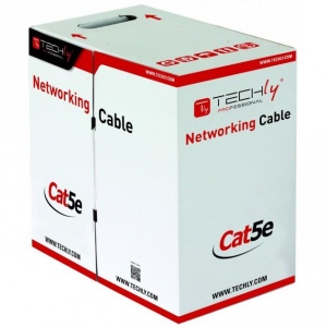 TechlyPro Network installation cable Cat5e UTP 4x2 solid CCA 305m grey