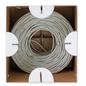 TechlyPro Network installation cable Cat5e UTP 4x2 solid CCA 305m grey