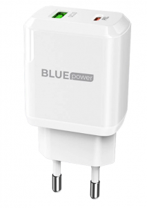Incarcator Retea cu cablu USB Type-C - USB Type-C Blue Power BCN5, 1 X USB - 1 X USB Tip-C, Alb  