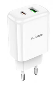 Incarcator Retea USB Blue Power BBN4 Potential, Quick Charge, 20W, 1 X USB - 1 X USB Tip-C, Alb  