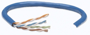 Intellinet UTP, Cat5e, CU 100%, Bulk cable, Solid, 24 AWG, 305m/Box, Blue