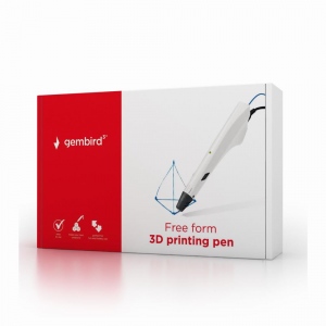 Gembird Free form 3D printing pen for ABS/PLA filament, white