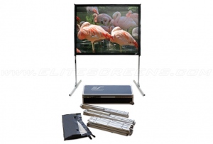 RESIGILAT Ecran de proiectie de podea EliteScreens QuickStand Q100V, marime vizibila 203.2 cm x 152.4 cm, Format 4:3