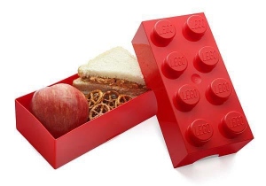 Lunchbox klocek LEGOÂ® z 8 wypustkami (Bright Red)