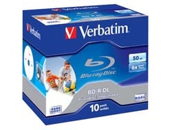 Verbatim BD-R DL 50GB 6x Wide Printable Jewel Case