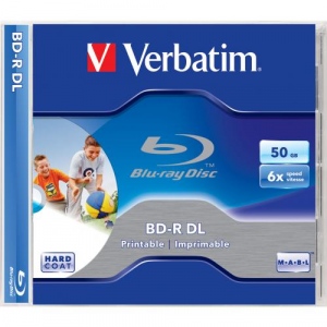 BD-R DL VERBATIM 50GB, viteza 6x, 1 buc, Jewel Case, printabil, 