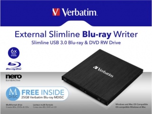 Unitate Optica Externa Verbatim Mobile Blu-ray ReWriter USB 3.0