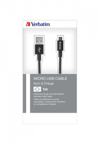 Verbatim Mirco B USB Cable Sync&Charge100cm (black)