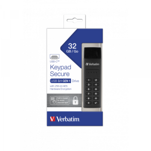 VERBATIM KEYPAD SECURE USB-C 3.1 32GB