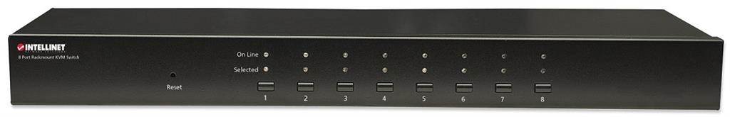 Switch KVM Intellinet 8 porturi Combo USB + PS/2 rack 19-- OSD