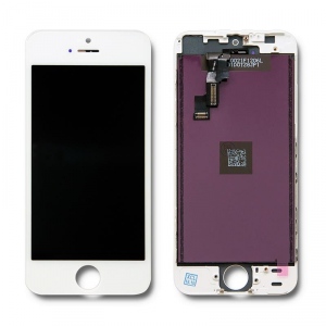 Qoltec LCD Touch screen for iPhone 5S/SE | white frame