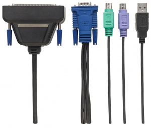 Intellinet 1-Port KVM VGA/USB/PS2 cable for KVM LCD console 1.8m