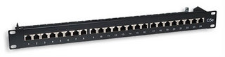 Intellinet patch panel 19-- 24 ports STP cat.5e negru