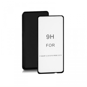Qoltec Tempered Glass Screen Protector for Huawei Y9 Prime 6D full covered black