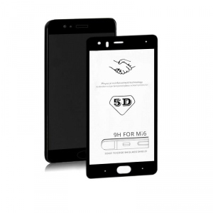 Qoltec Tempered Glass Screen Protector for Mi6 | 6D |full covered black