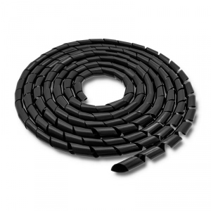 Qoltec Organizator de cabluri 12mm | 10m | negru