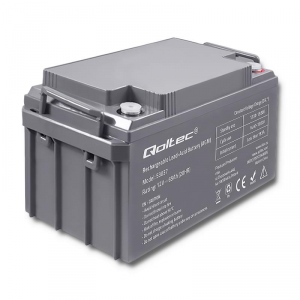 Qoltec Battery AGM | 12V | 65Ah | max.19.5A
