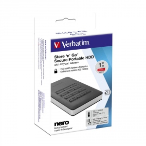 HDD Extern Verbatim Store & Go G1 1TB USB 3.1 2.5 Inch Black Secure Portable