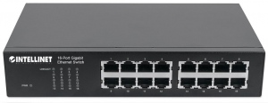  Switch Intellinet Gigabit 16x RJ45 auto uplink, desktop/rack 19--