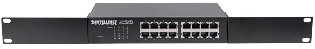  Switch Intellinet Gigabit 16x RJ45 auto uplink, desktop/rack 19--