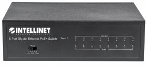Switch Intellinet Gigabit 8x Porturi 10/100/1000 Mbps RJ45 PoE/PoE+ 802.3at/af 60W VLAN