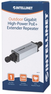 Intellinet Outdoor Gigabit PoE/PoE+ extender repeater 1-port