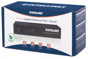  Switch Intellinet Gigabit PoE+ 5x RJ45 60W Desktop Metal Case