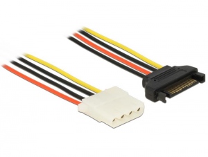 Delock Power Cable SATA 15 pin female > 4 pin female 50 cm