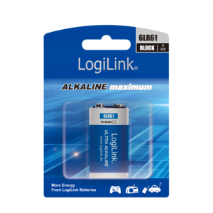 LOGILINK - Ultra Power 6LR61 Alkaline batteries, block, 9V